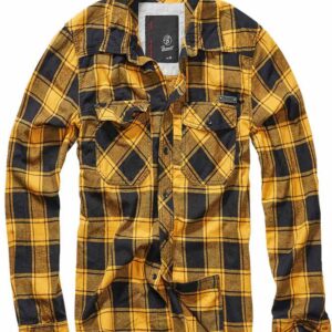 CHECKSHIRT BLACK-YELLOW Πουκάμισο με μακρύ μανίκι