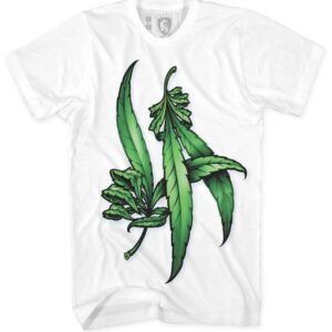 Tshirt LA Weed Hands Green tones White