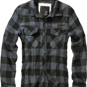 CHECKSHIRT BLACK-GREY Πουκάμισο με μακρύ μανίκι