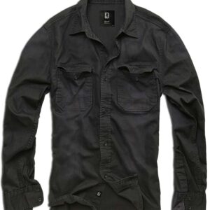 HARDEE DENIM SHIRT BLACK Πουκάμισο με μακρύ μανίκι