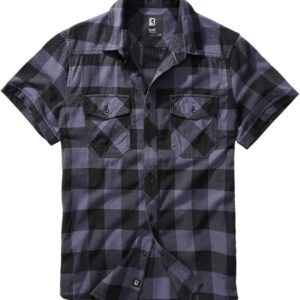 Checkshirt HalfSleeve Black-Grey Πουκάμισο με κοντό μανίκι