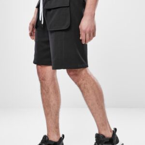 Terry Big Pocket Black Sweat Shorts
