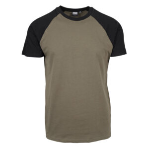 Tshirt Raglan Contrast Olive-Black