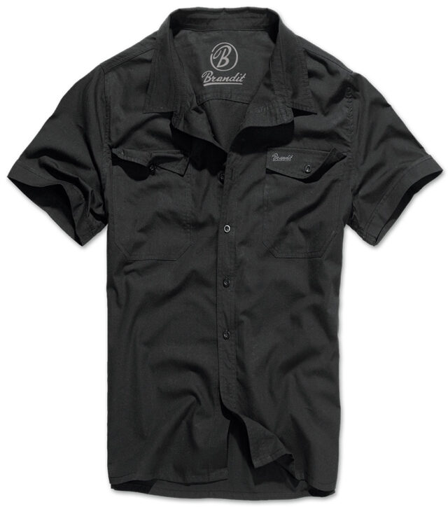 ROADSTAR BLACK Πουκάμισο με κοντό μανίκι