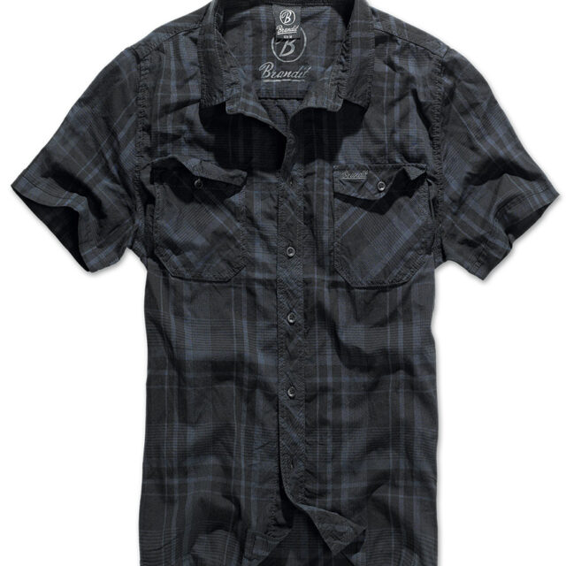 ROADSTAR BLACK-BLUE Πουκάμισο με κοντό μανίκι