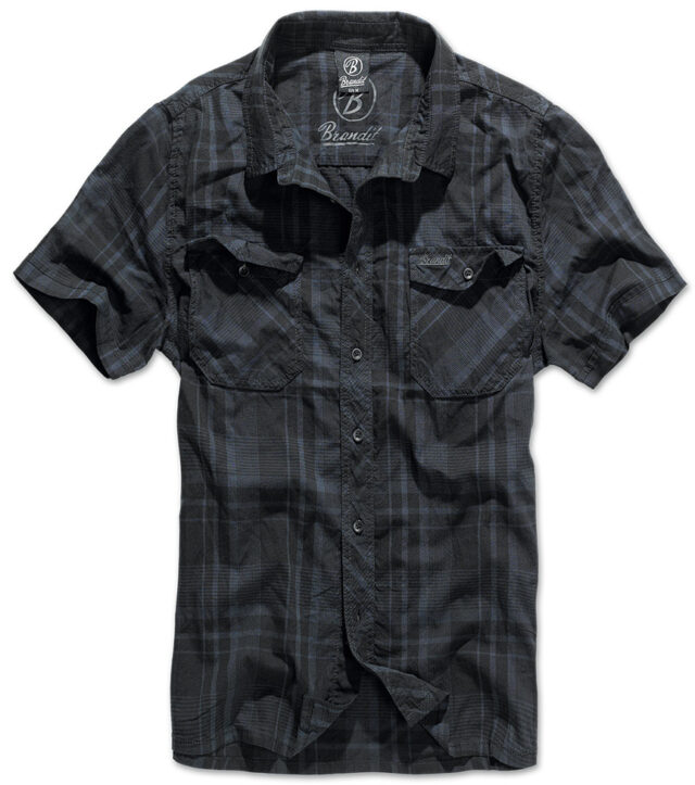 ROADSTAR BLACK-BLUE Πουκάμισο με κοντό μανίκι