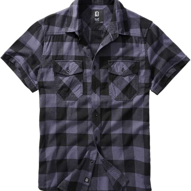 Checkshirt HalfSleeve Black-Grey Πουκάμισο με κοντό μανίκι