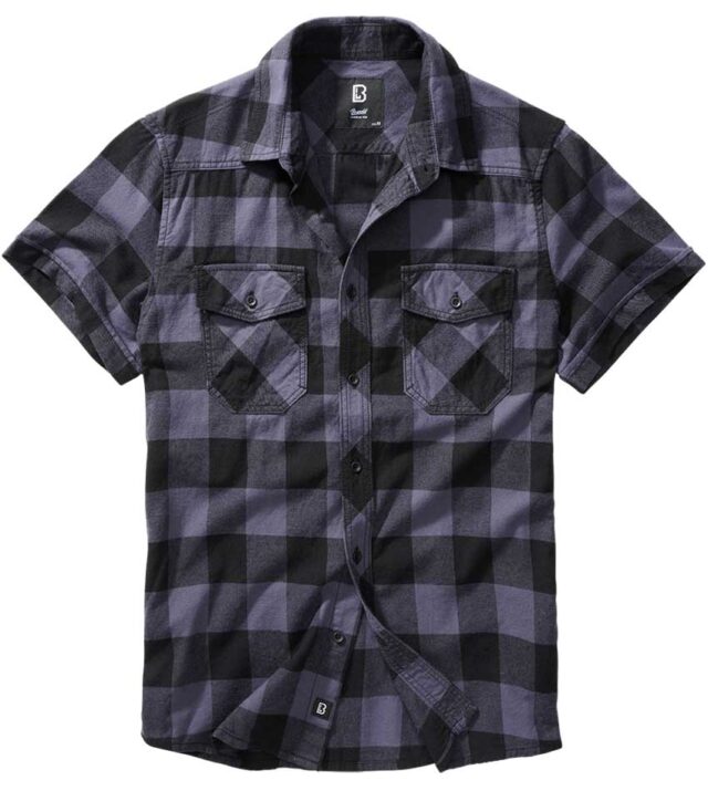 Checkshirt HalfSleeve Black-Grey Πουκάμισο με κοντό μανίκι