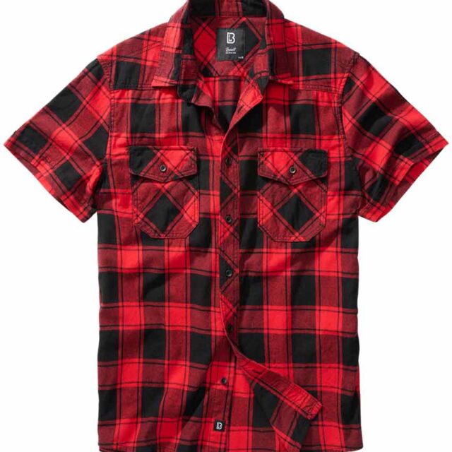 Checkshirt HalfSleeve Red-black Πουκάμισο με κοντό μανίκι