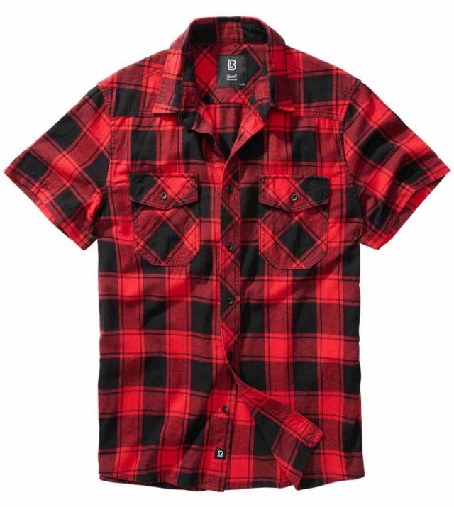 Checkshirt HalfSleeve Red-black Πουκάμισο με κοντό μανίκι