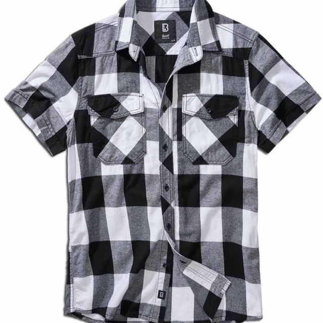 Checkshirt HalfSleeve White-Black Πουκάμισο με κοντό μανίκι