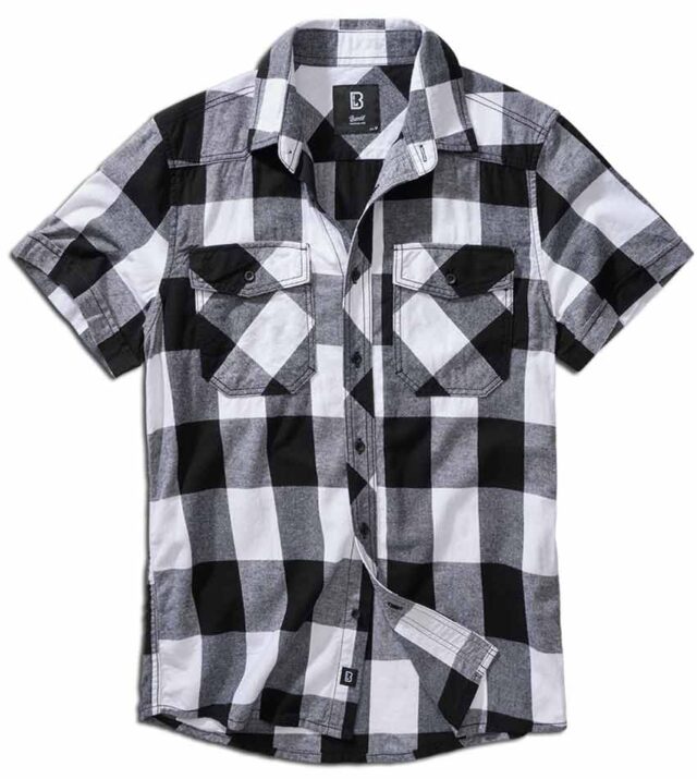 Checkshirt HalfSleeve White-Black Πουκάμισο με κοντό μανίκι