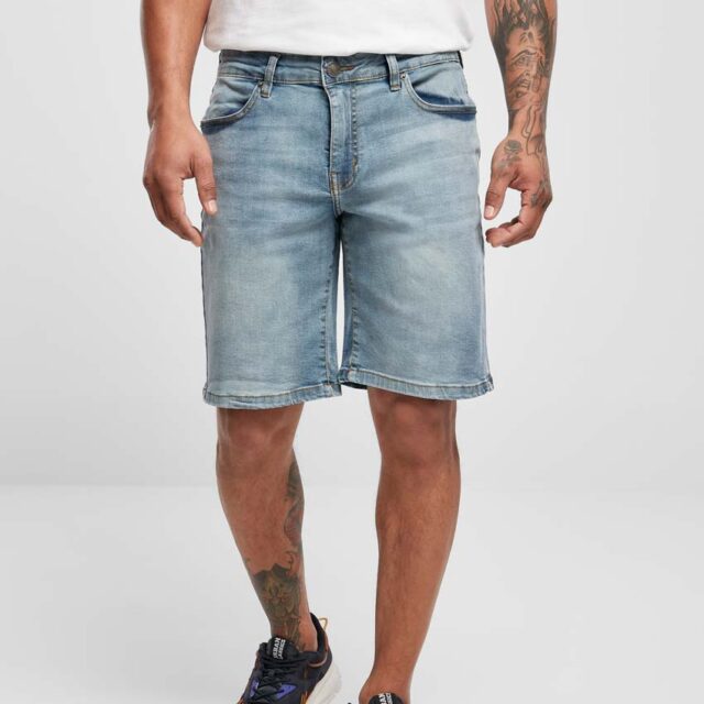 Relaxed Fit Jeans Shorts Light destroyed washed