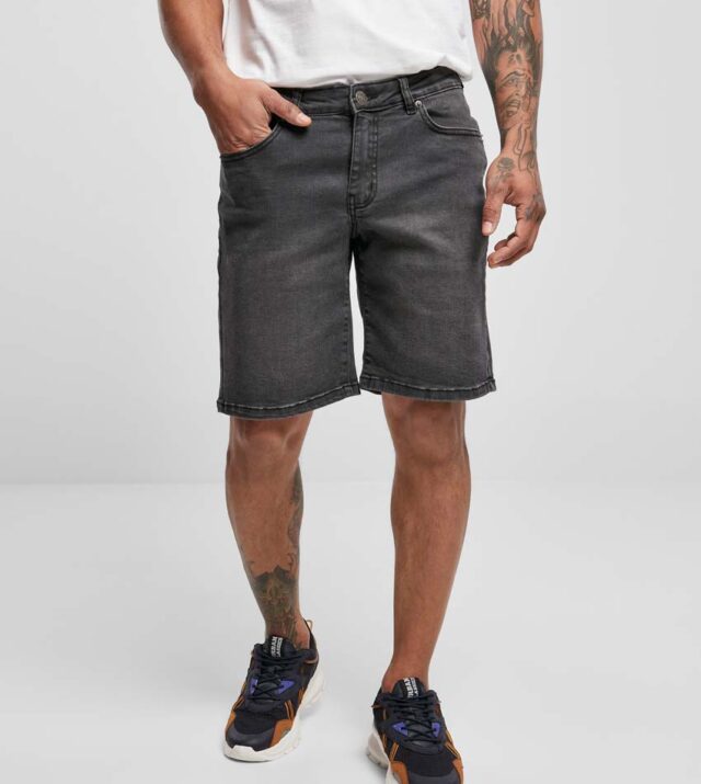 Relaxed Fit Jeans Shorts Black washed