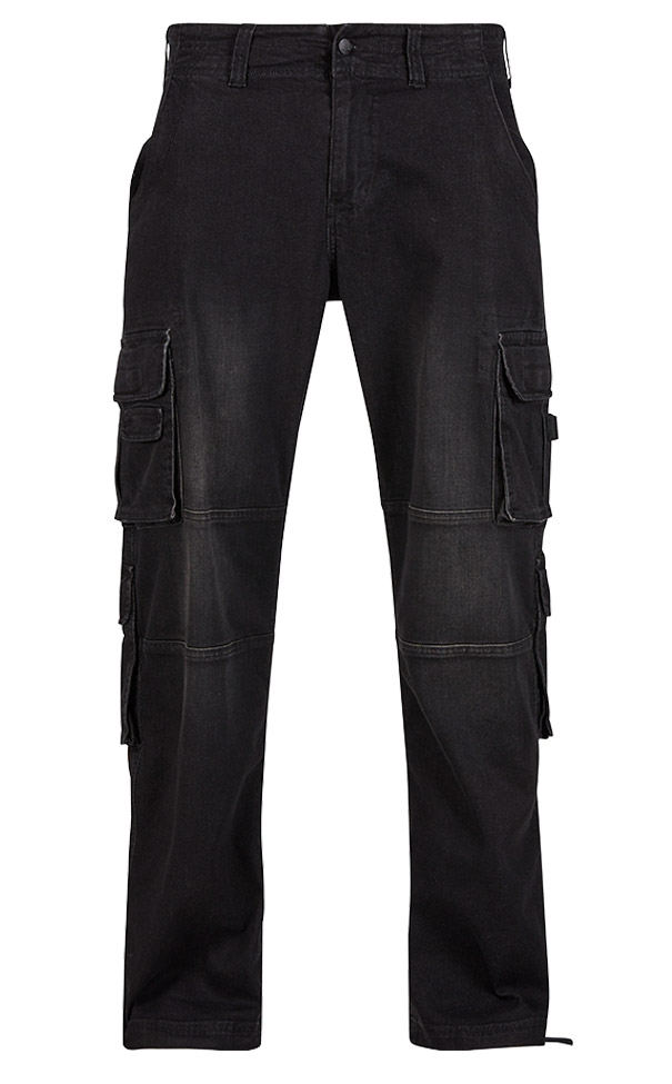 Jean ελαστικό Παντελόνι Cargo Denim Black