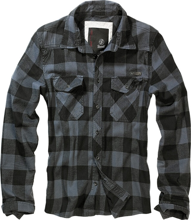 CHECKSHIRT BLACK-GREY Πουκάμισο με μακρύ μανίκι