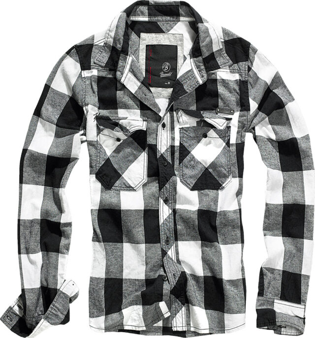 CHECKSHIRT BLACK-WHITE Πουκάμισο με μακρύ μανίκι