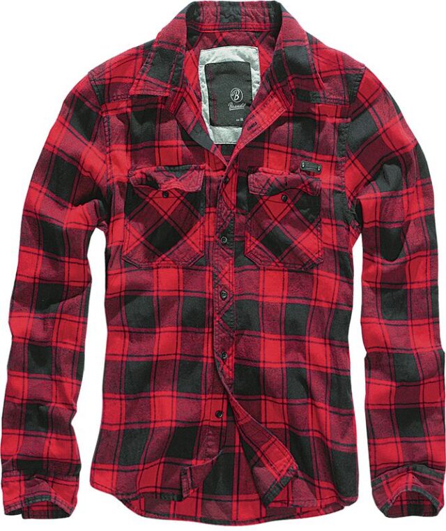 CHECKSHIRT RED-BLACK Πουκάμισο με μακρύ μανίκι