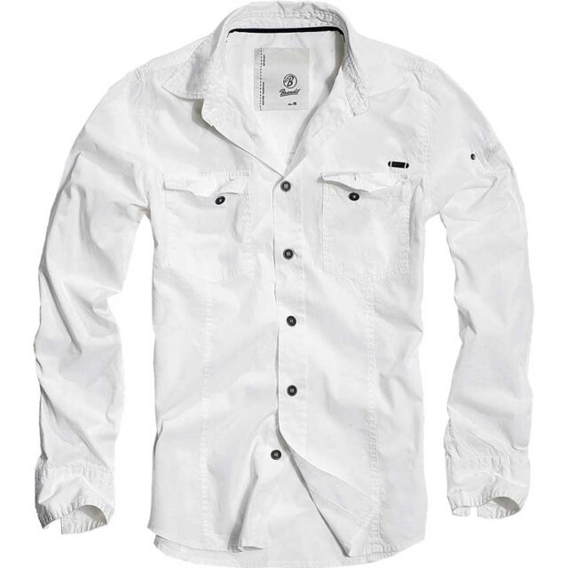 SLIMFIT SHIRT WHITE Πουκάμισο με μακρύ μανίκι