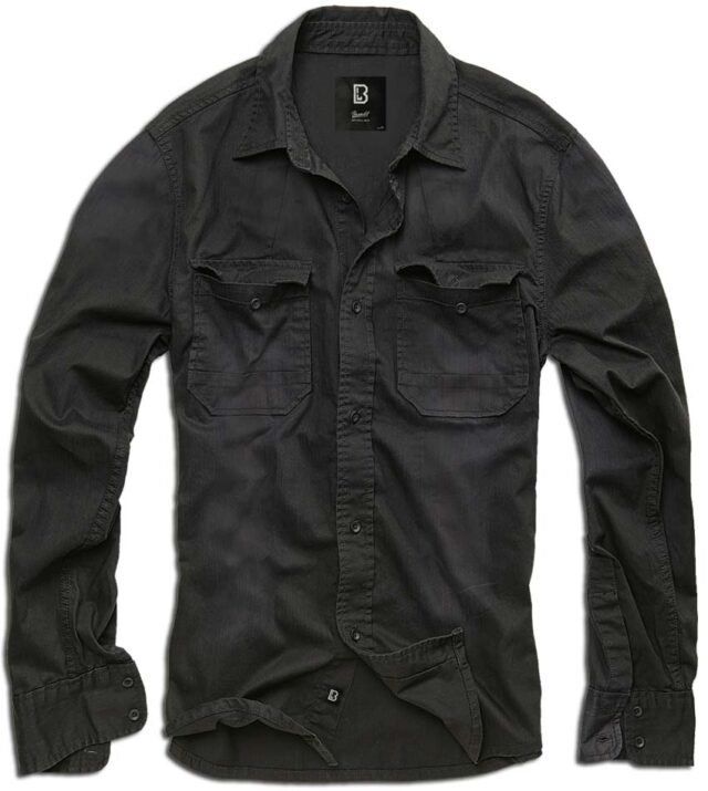 HARDEE DENIM SHIRT BLACK Πουκάμισο με μακρύ μανίκι