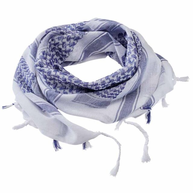 Shemag Scarf - Kufiya  Blue-White