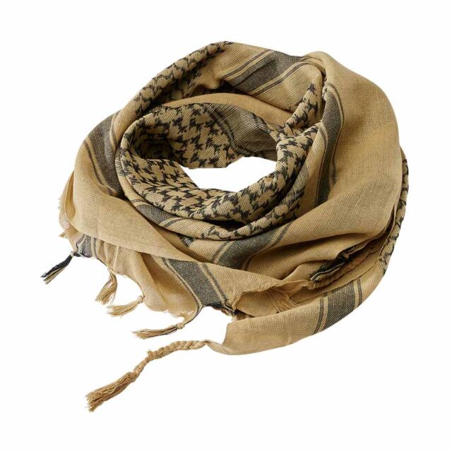 Shemag Scarf - Kufiya  Khaki-Black