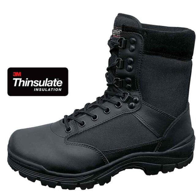 Tactical Lacing Boots Black Big Sizes