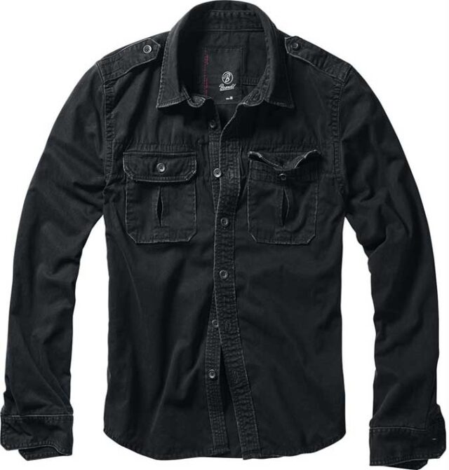 VINTAGE DENIM SHIRT BLACK Πουκάμισο με μακρύ μανίκι