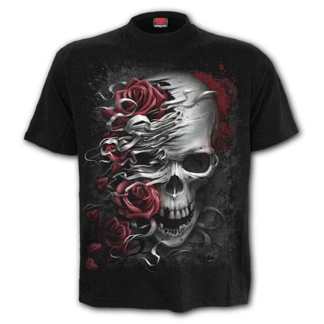 Tshirt Skull n Roses Black (3+1 ΔΩΡΟ)