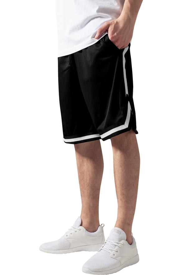Strips mesh Black/White Shorts