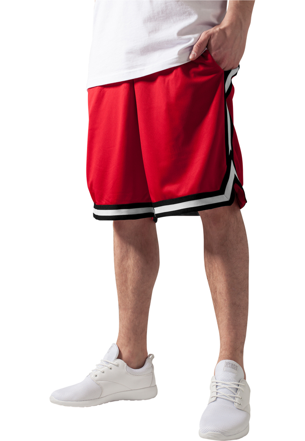 STRIPS MESH BLACK RED SHORTS