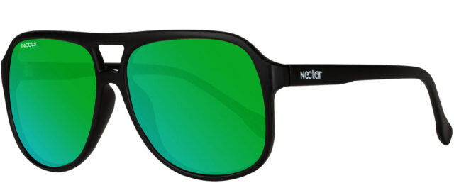 NECTAR USA VEGAS SUNGLASSES POLARIZED BLACK - BLUEGREEN