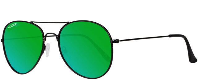 NECTAR USA AVIATOR SUNGLASSES POLARIZED BLACK METAL - GREEN